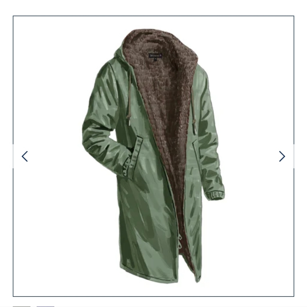 J Peterman 2024 Swim Team Parka
Size Large 
Burnt Olive